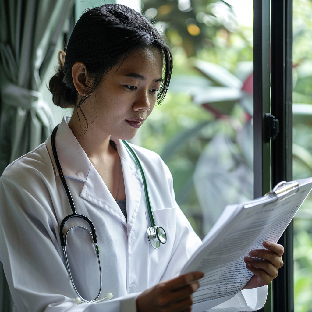 International doctor preparing for German medical exam